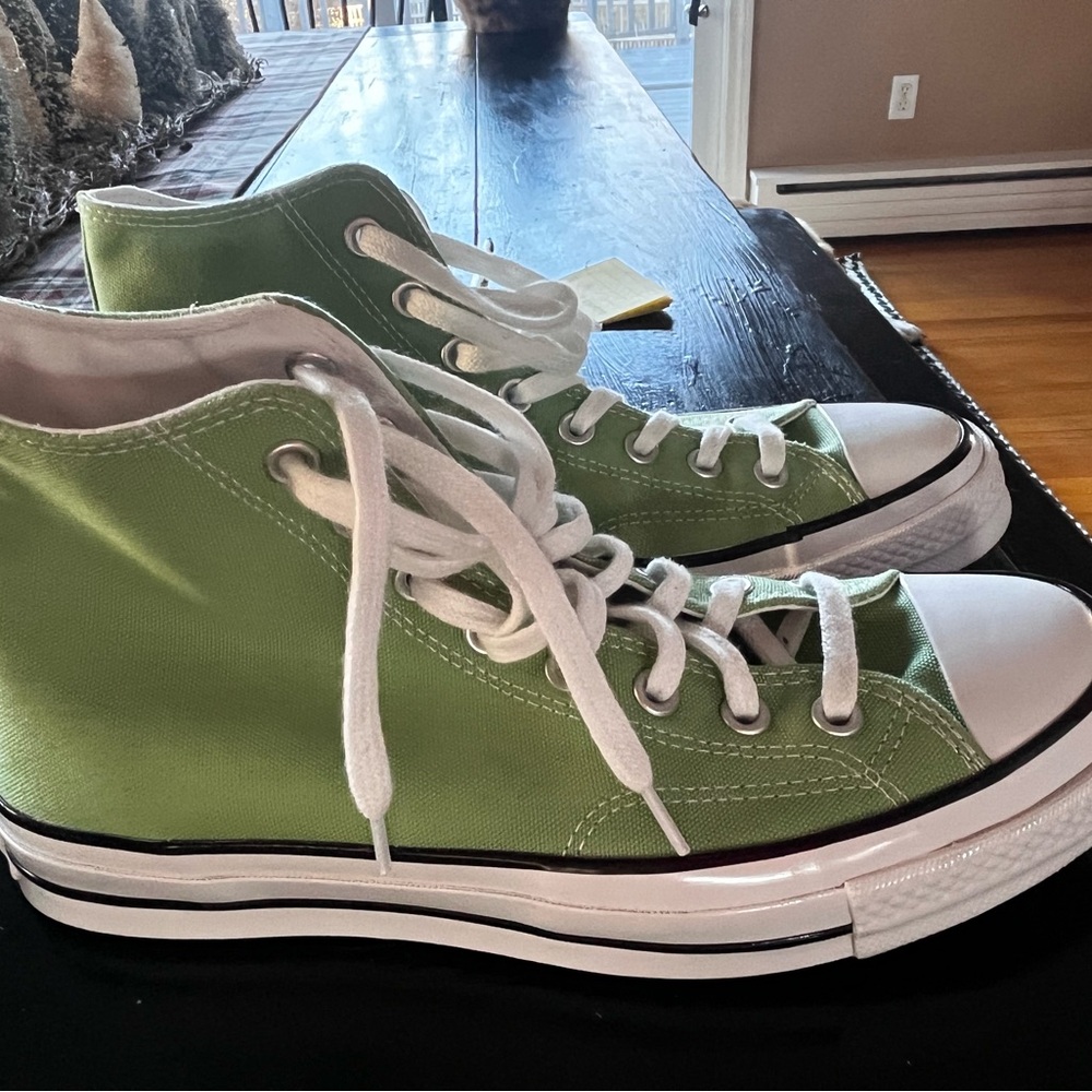 Green High-Top Sneakers